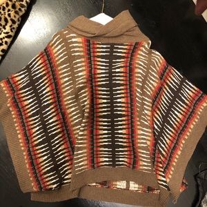 Anthro poncho. Perfect for fall winter!